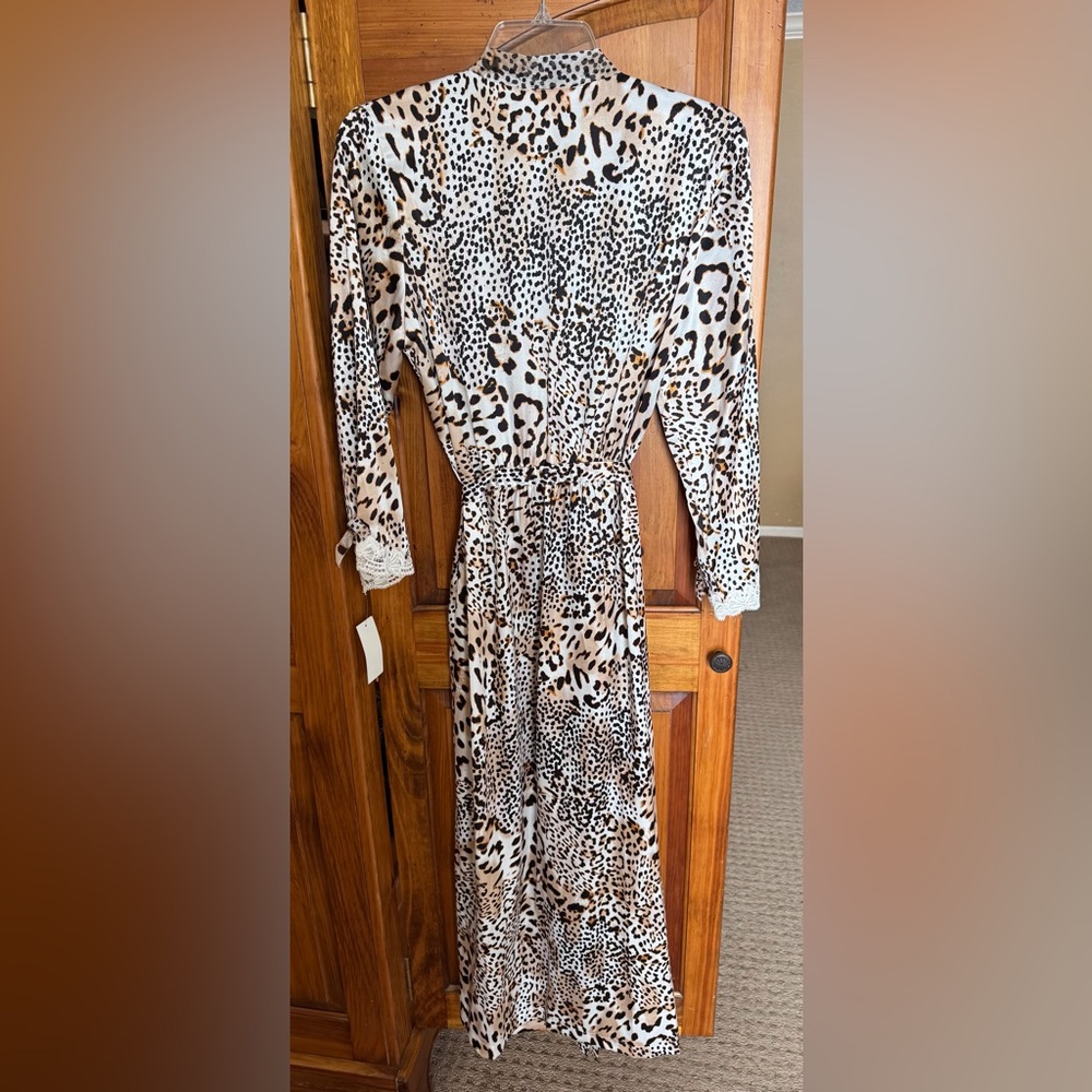 NWT Oscar de la Renta Pink Label Animal Print Robe Size S - Picture 4 of 8